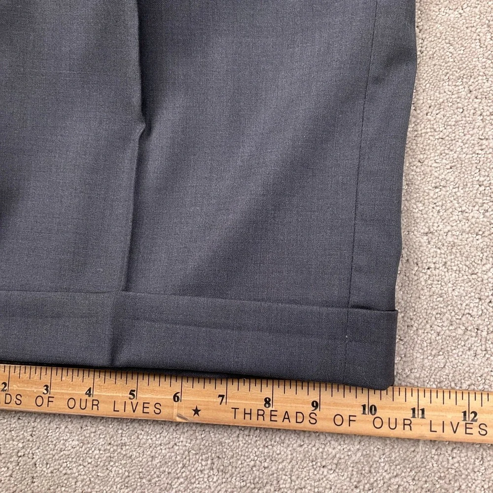 SACARI CLASSIC Suit Mens 56S 48W 26L Charcoal Gray Super 150 Wool Classic Career